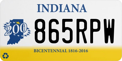 IN license plate 865RPW