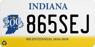 IN license plate 865SEJ