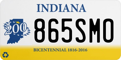 IN license plate 865SMO