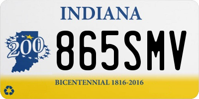 IN license plate 865SMV