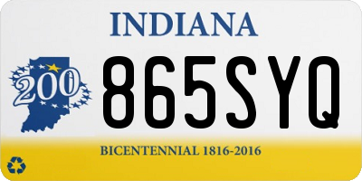 IN license plate 865SYQ