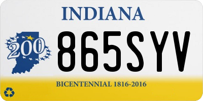 IN license plate 865SYV