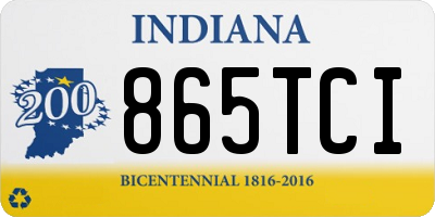 IN license plate 865TCI