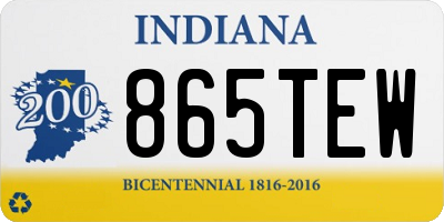 IN license plate 865TEW