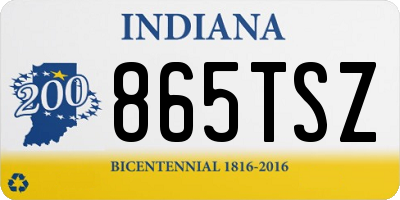 IN license plate 865TSZ