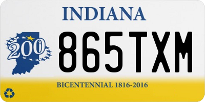 IN license plate 865TXM