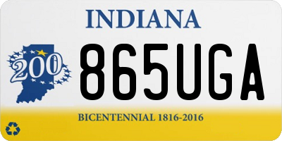 IN license plate 865UGA
