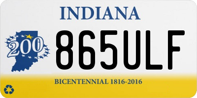 IN license plate 865ULF