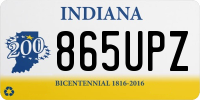 IN license plate 865UPZ