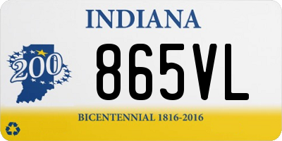 IN license plate 865VL