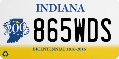 IN license plate 865WDS