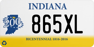 IN license plate 865XL