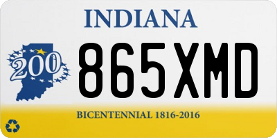 IN license plate 865XMD