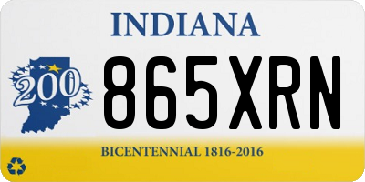 IN license plate 865XRN
