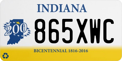 IN license plate 865XWC