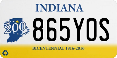 IN license plate 865YOS
