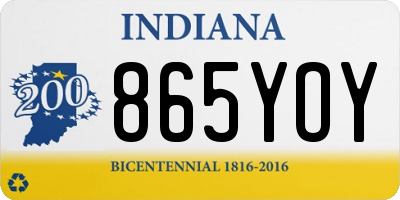 IN license plate 865YOY