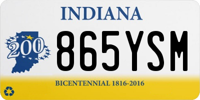 IN license plate 865YSM