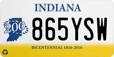 IN license plate 865YSW