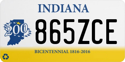 IN license plate 865ZCE