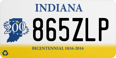 IN license plate 865ZLP