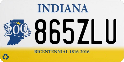 IN license plate 865ZLU
