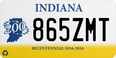 IN license plate 865ZMT