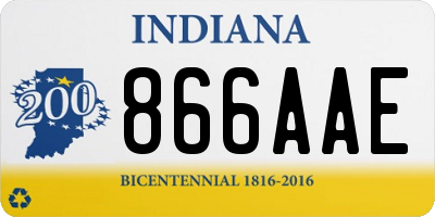 IN license plate 866AAE