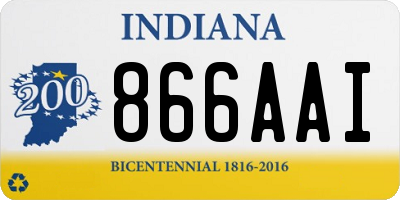 IN license plate 866AAI