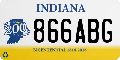 IN license plate 866ABG