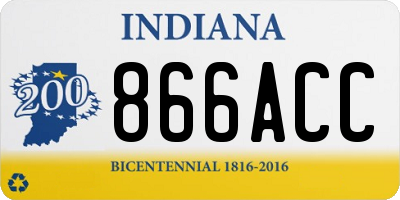 IN license plate 866ACC