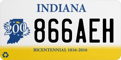 IN license plate 866AEH