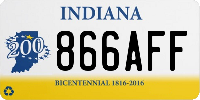 IN license plate 866AFF