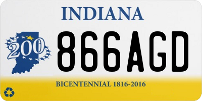 IN license plate 866AGD