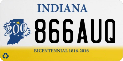 IN license plate 866AUQ