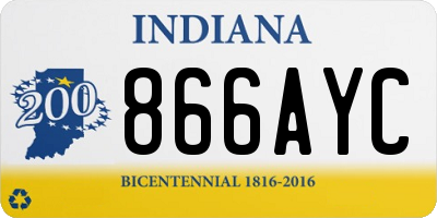 IN license plate 866AYC