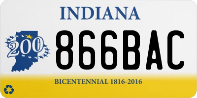 IN license plate 866BAC