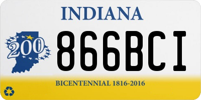 IN license plate 866BCI