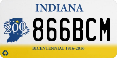 IN license plate 866BCM