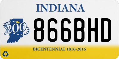 IN license plate 866BHD