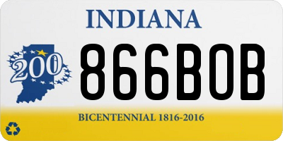 IN license plate 866BOB