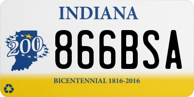 IN license plate 866BSA
