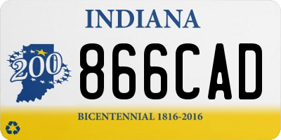IN license plate 866CAD