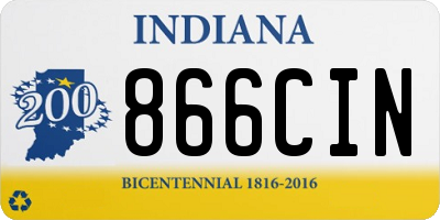 IN license plate 866CIN