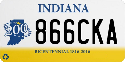 IN license plate 866CKA