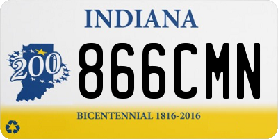 IN license plate 866CMN