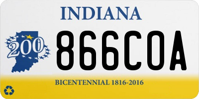 IN license plate 866COA