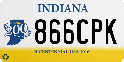 IN license plate 866CPK