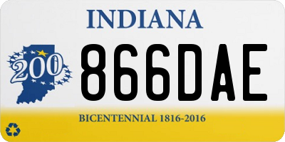 IN license plate 866DAE
