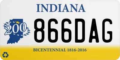 IN license plate 866DAG